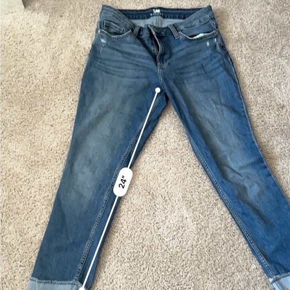 Lee Indigo Crop Jeans 12 EUC - Picture 7 of 9